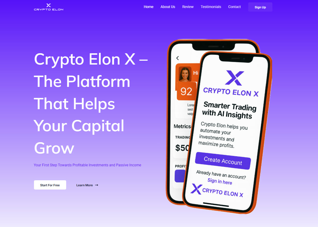 Crypto Elon X demo site